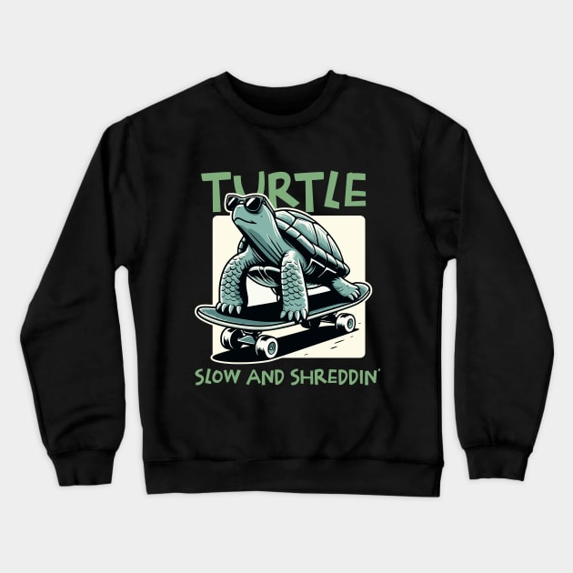 Skateboard turtle Crewneck Sweatshirt by Create Magnus